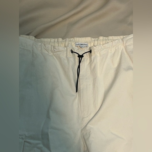 Men’s Standard James Perse White Cream 100% Cotton Cargo Pants - Size 4 - Picture 5 of 14